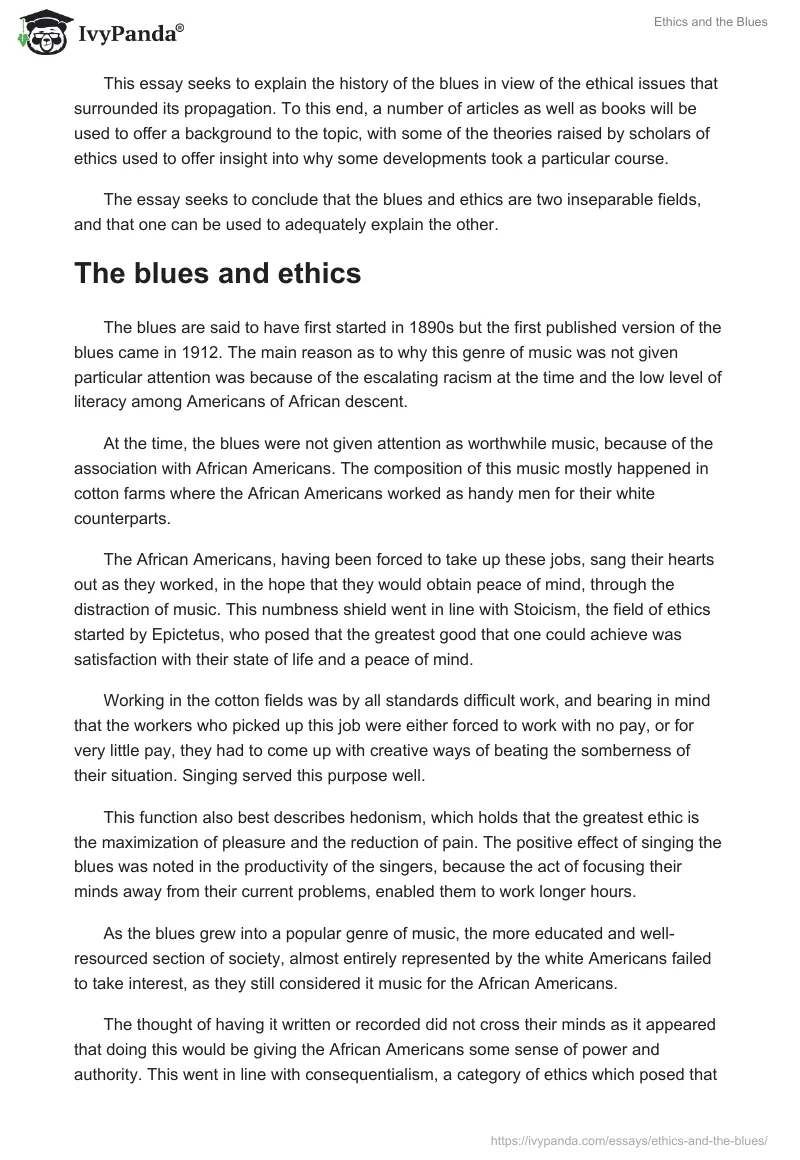 Ethics and the Blues. Page 2
