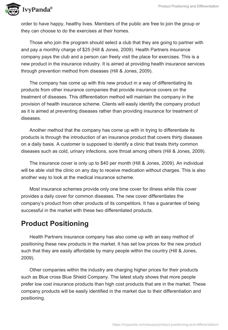 Product Positioning and Differentiation. Page 4