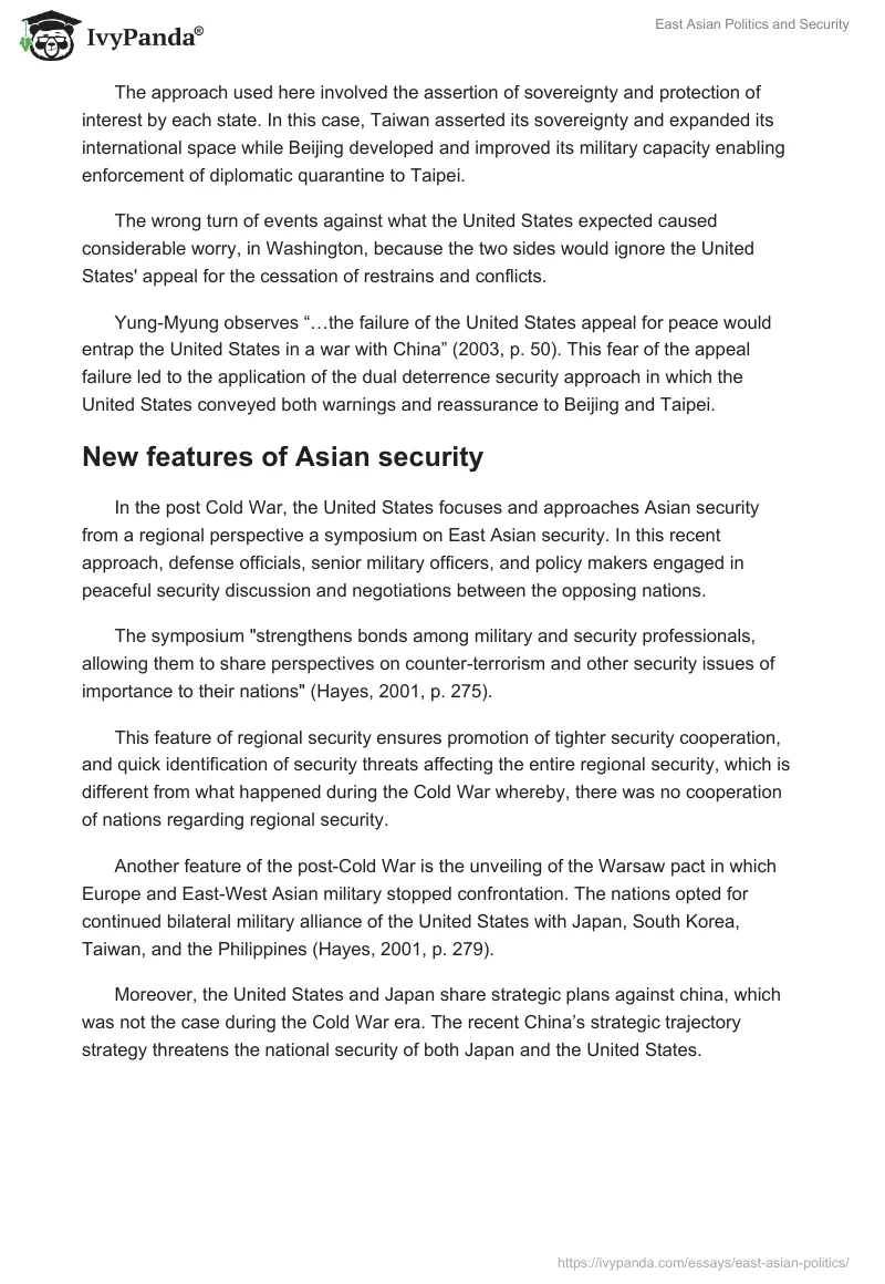East Asian Politics and Security. Page 2