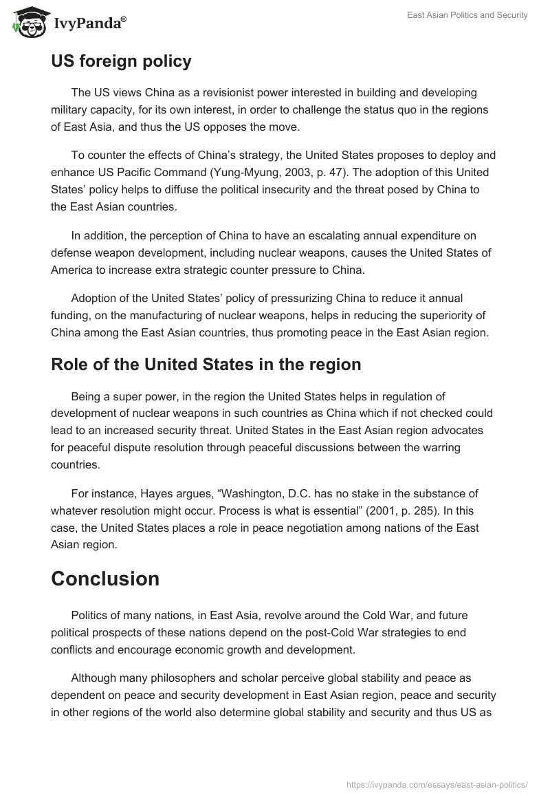 East Asian Politics and Security. Page 3