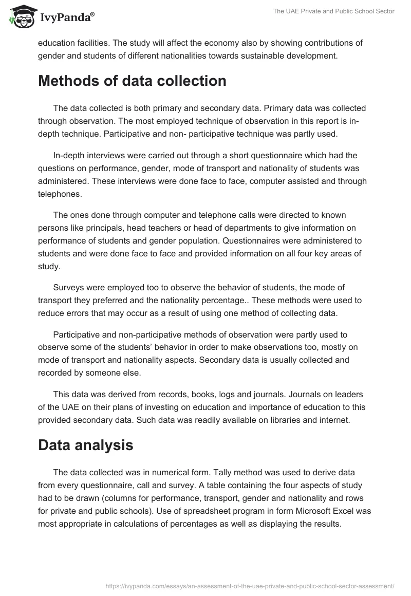 The UAE Private and Public School Sector. Page 3