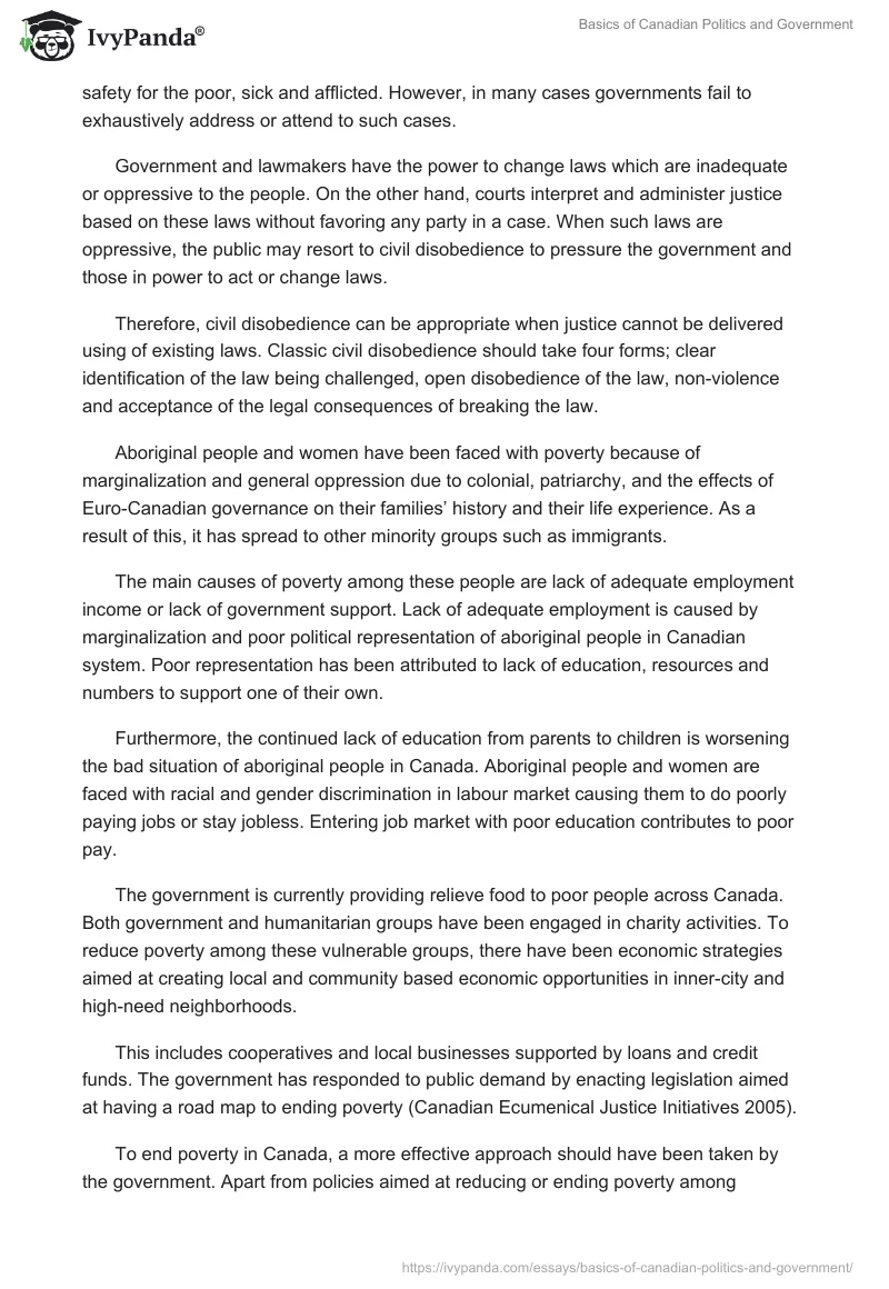 Basics of Canadian Politics and Government. Page 2