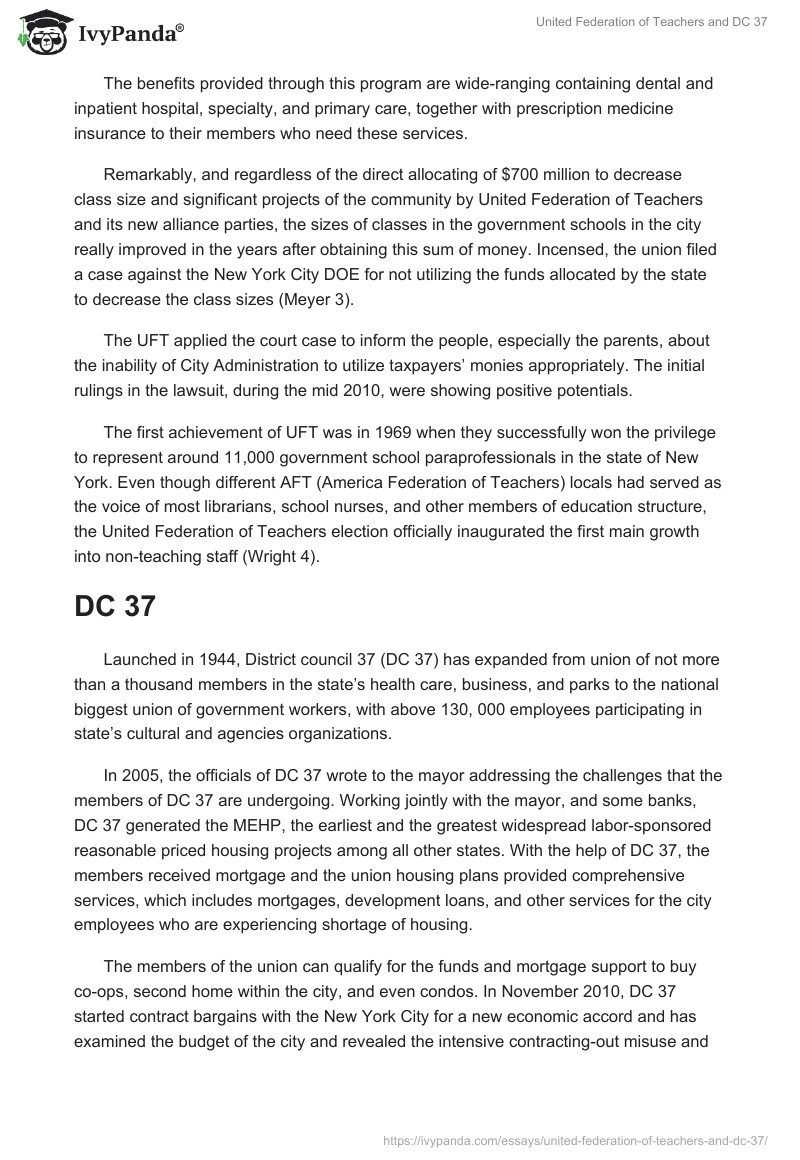 United Federation of Teachers and DC 37. Page 4