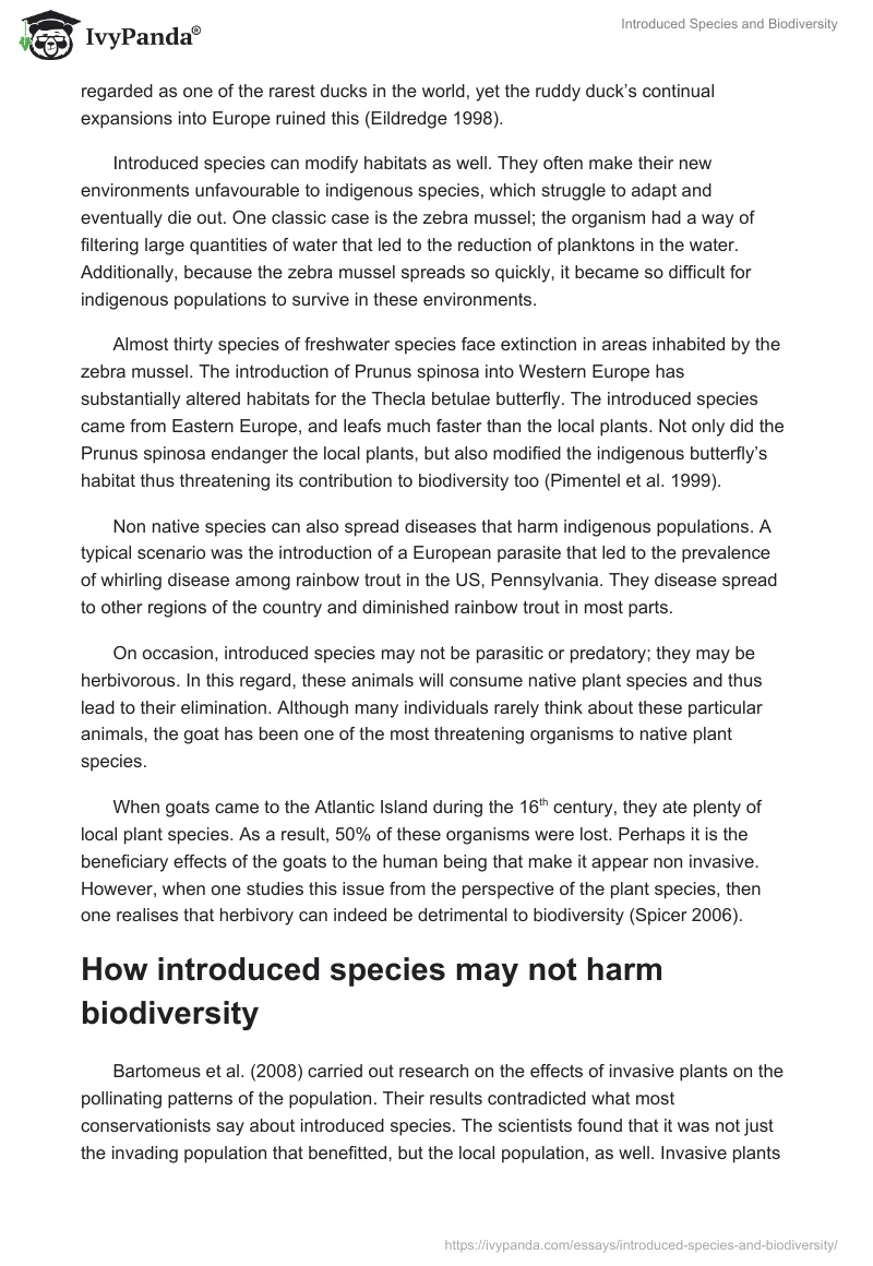Introduced Species and Biodiversity. Page 4