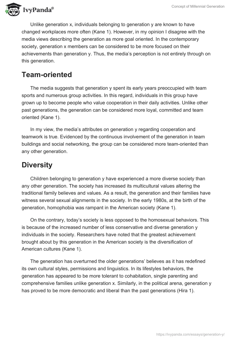 Concept of Millennial Generation. Page 3