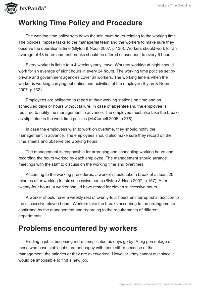 Workers Time Discipline. Page 2