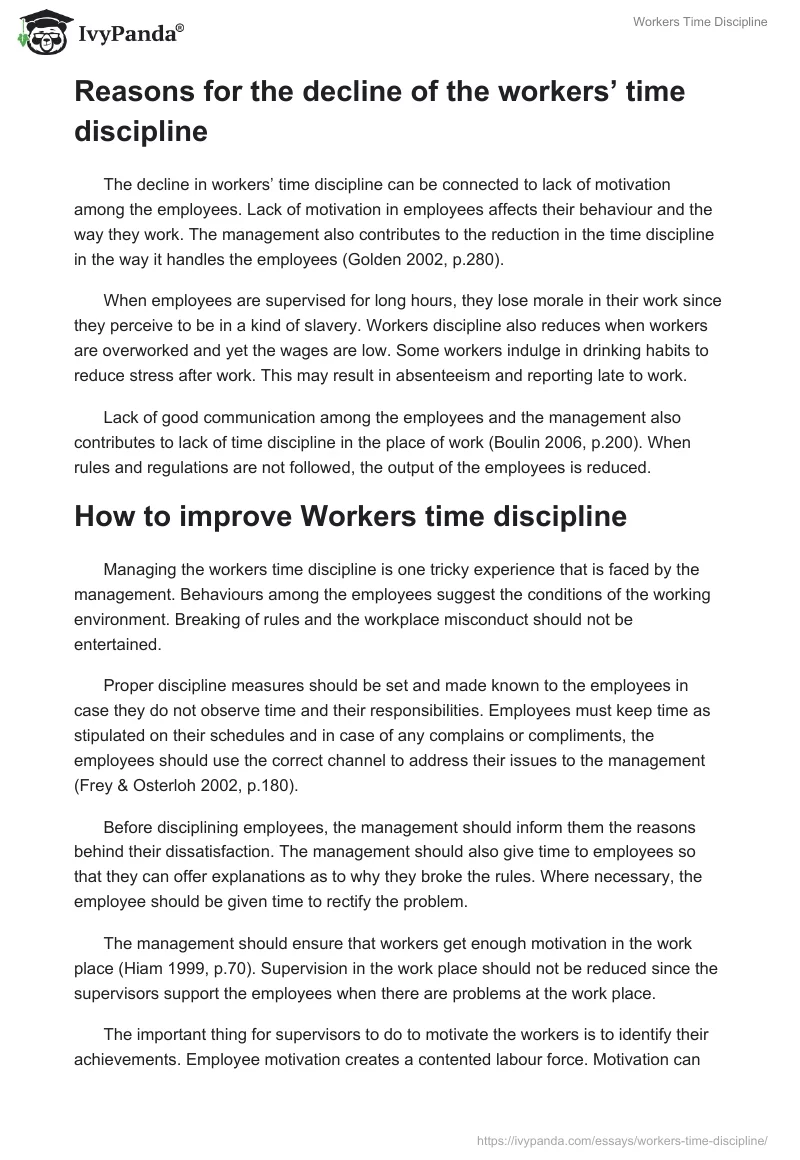 Workers Time Discipline. Page 4