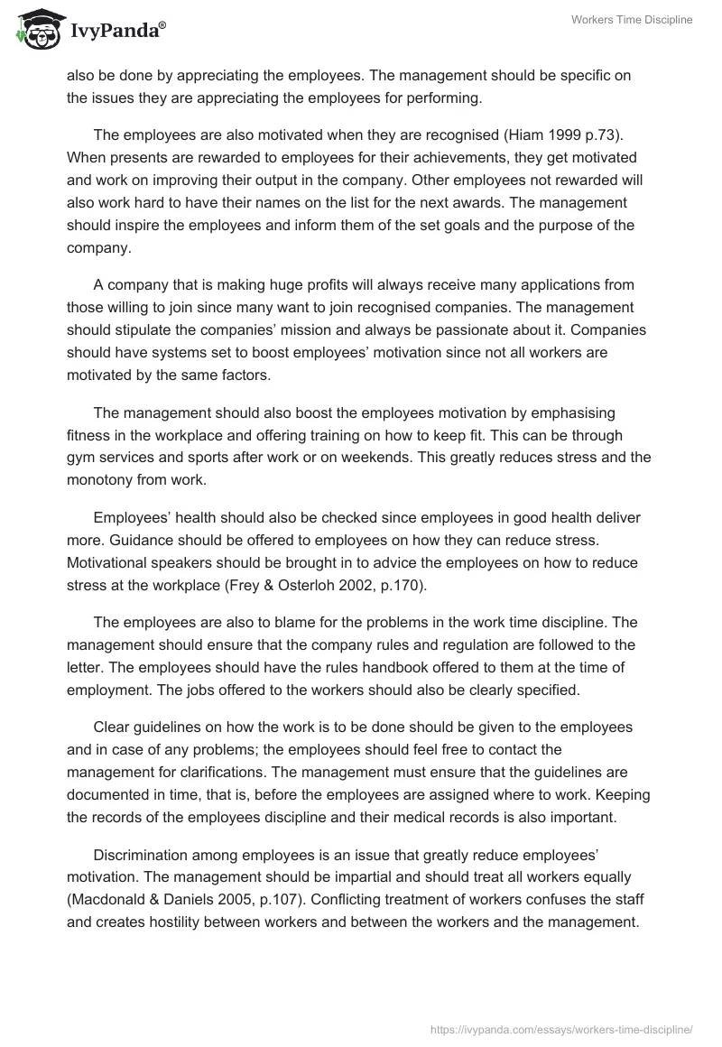 Workers Time Discipline. Page 5