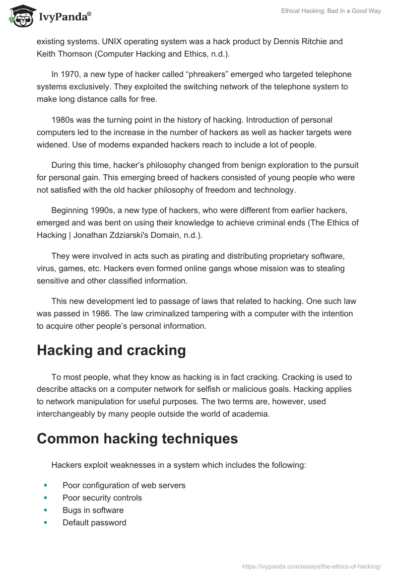 Ethical Hacking: Bad in a Good Way. Page 2
