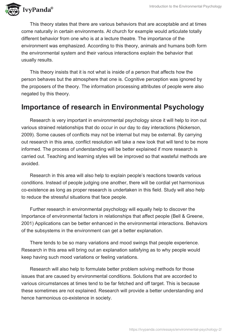 Introduction to the Environmental Psychology. Page 3
