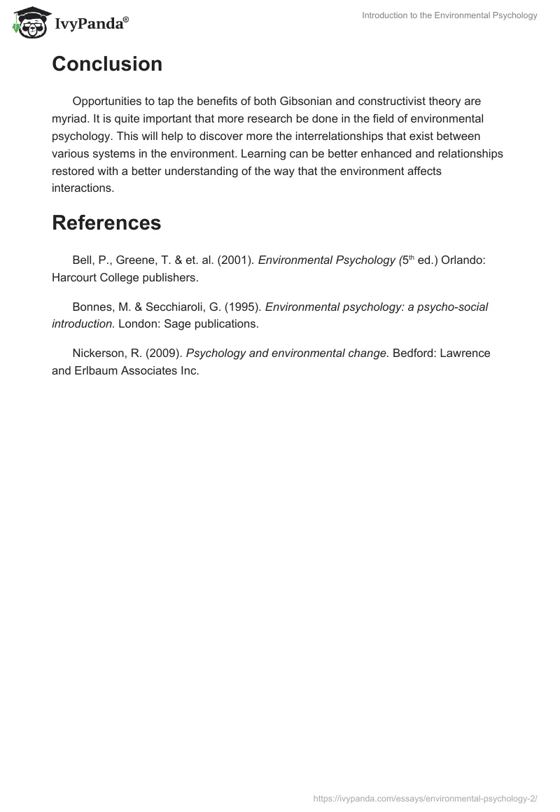 Introduction to the Environmental Psychology. Page 4