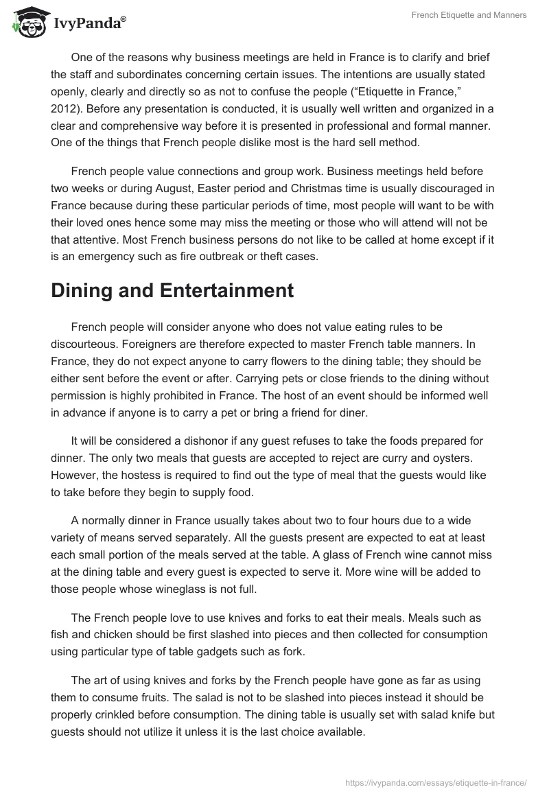 French Etiquette and Manners. Page 3