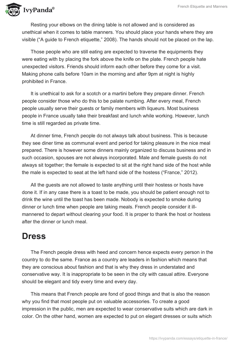 French Etiquette and Manners. Page 4