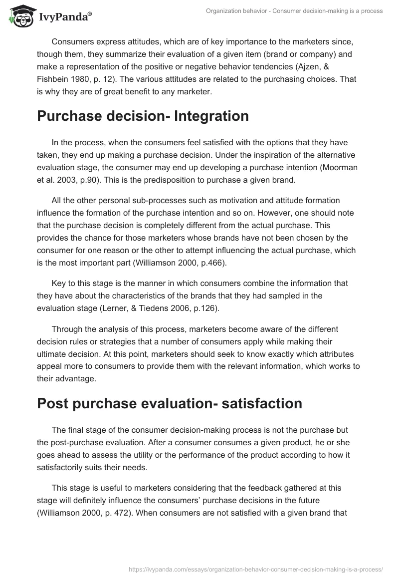 Organization Behavior - Consumer Decision-Making Is a Process. Page 5
