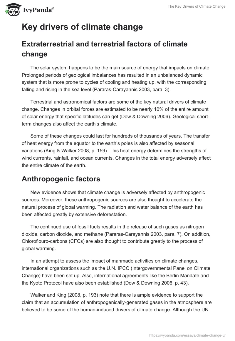 The Key Drivers of Climate Change. Page 2