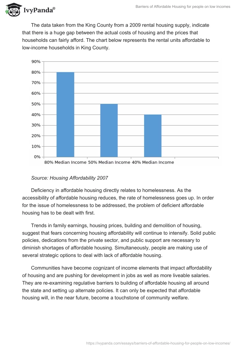 Barriers of Affordable Housing for people on low incomes. Page 3