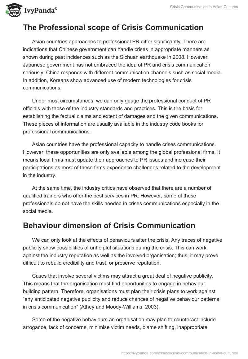 Crisis Communication in Asian Cultures. Page 4