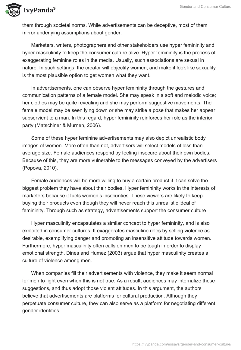 Gender and Consumer Culture. Page 5