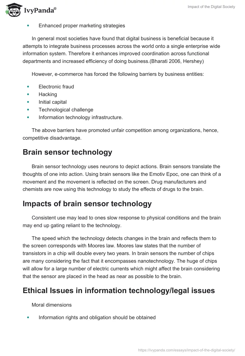 Impact of the Digital Society. Page 3
