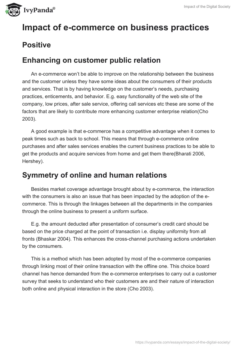 Impact of the Digital Society. Page 5