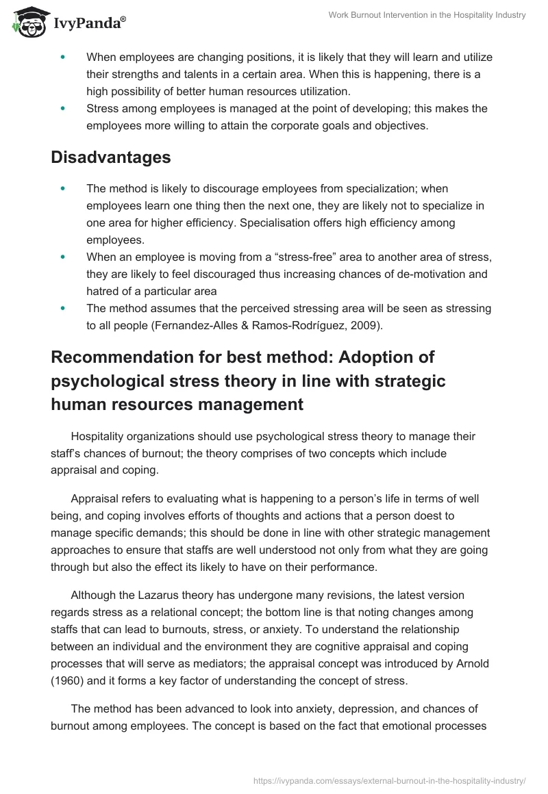 Work Burnout Intervention in the Hospitality Industry. Page 3