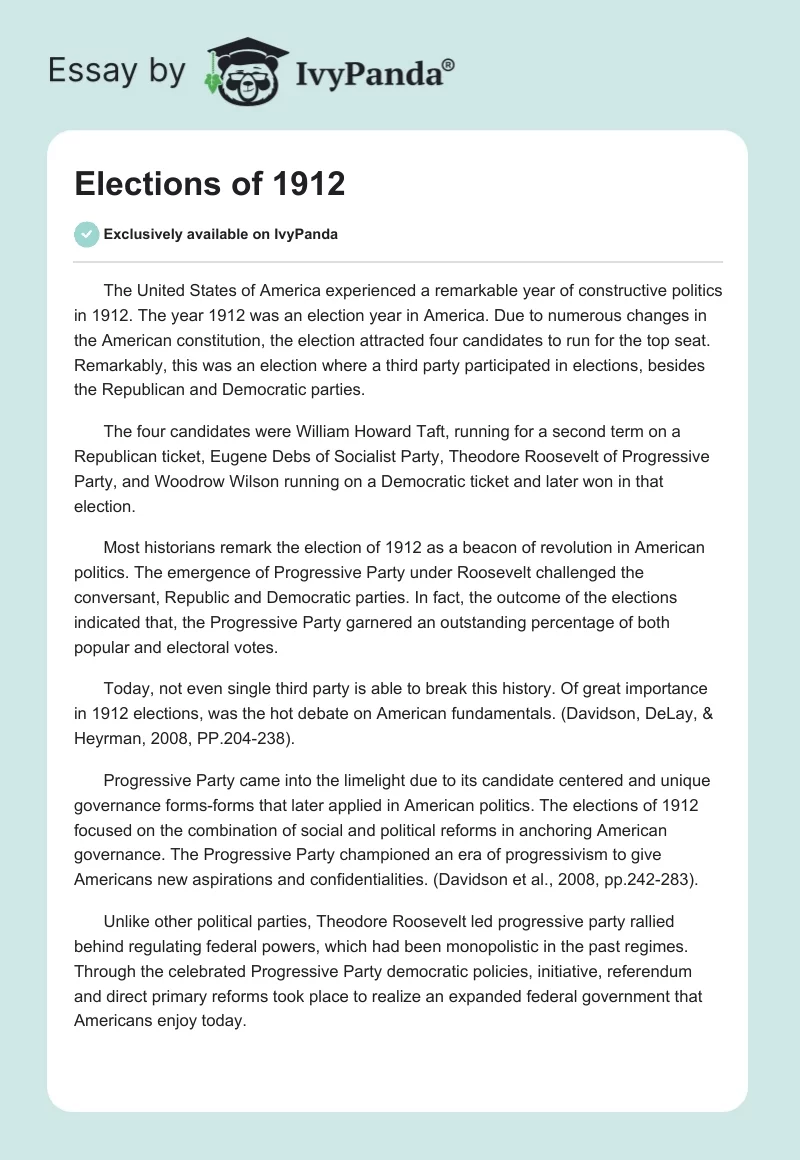 Elections of 1912. Page 1