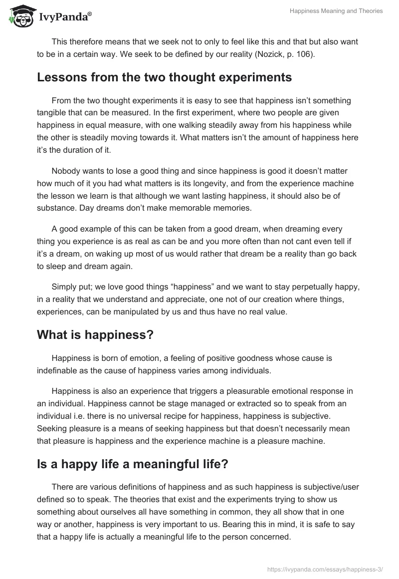 Happiness Meaning and Theories. Page 3