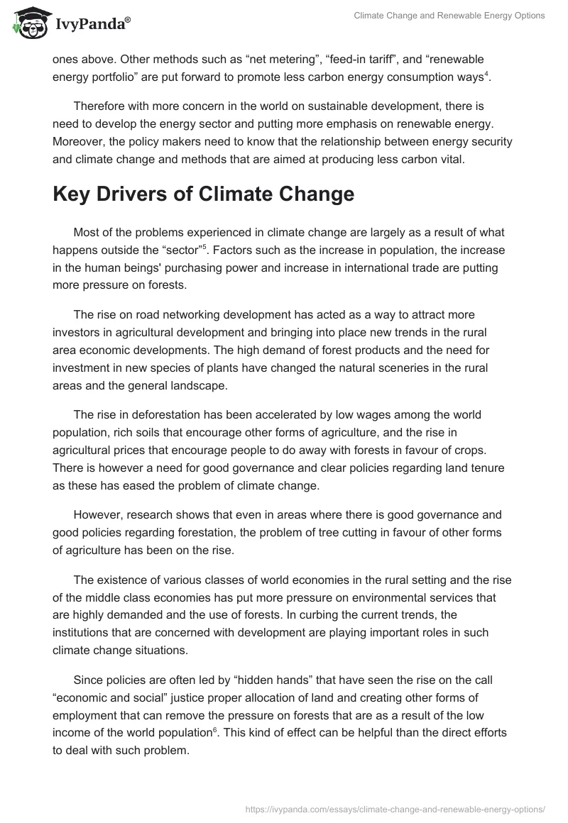 Climate Change and Renewable Energy Options. Page 2