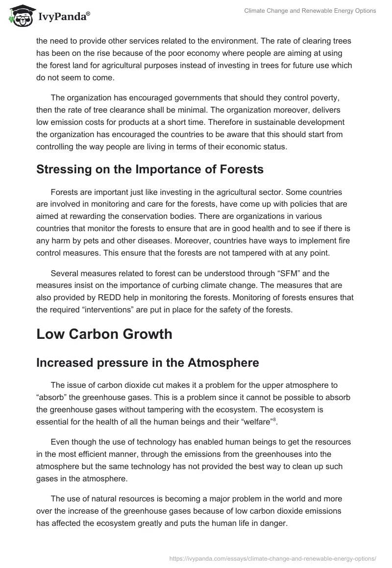 Climate Change and Renewable Energy Options. Page 5