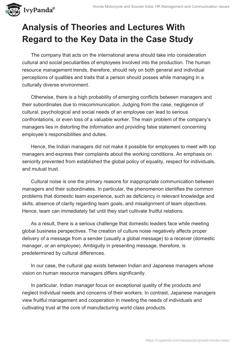 Honda Motorcycle and Scooter India: HR Management and Communication Issues. Page 2