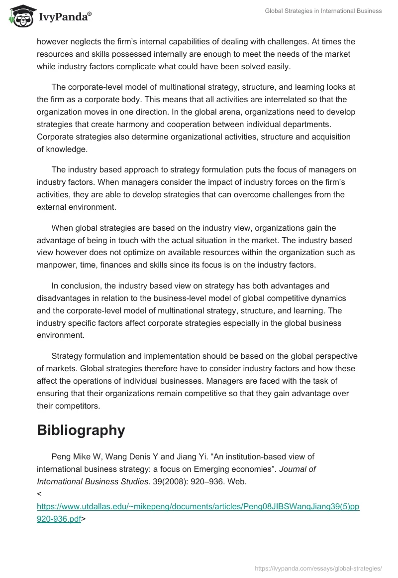 Global Strategies in International Business. Page 2