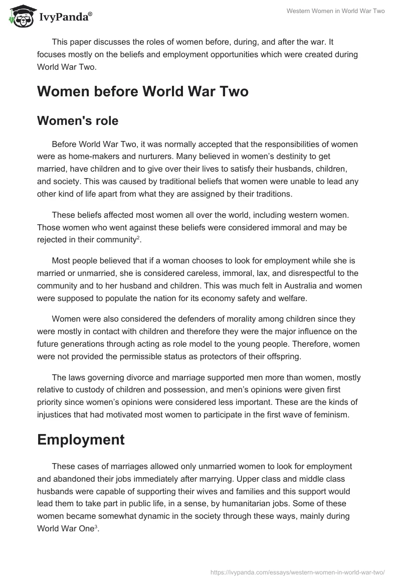 Western Women in World War Two. Page 2