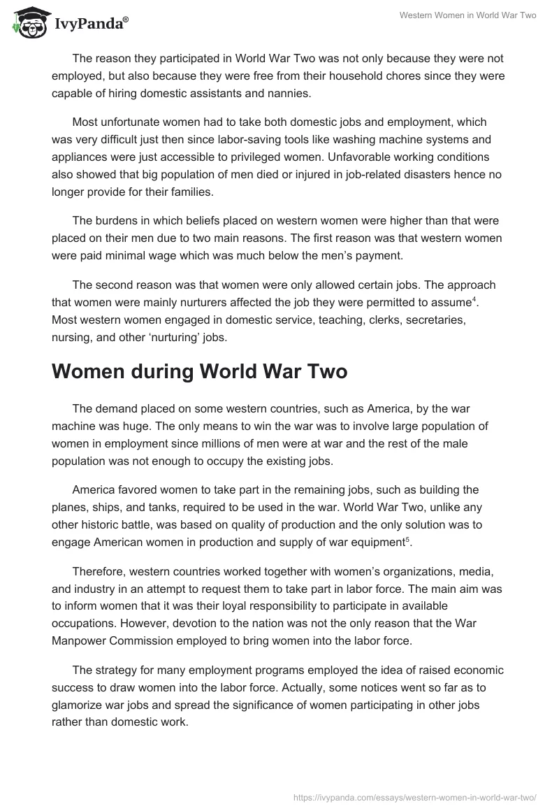 Western Women in World War Two. Page 3