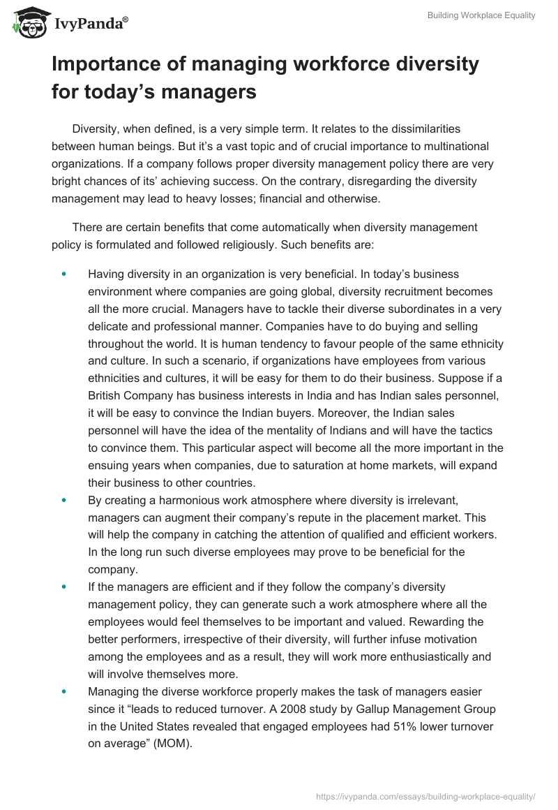 Building Workplace Equality. Page 2