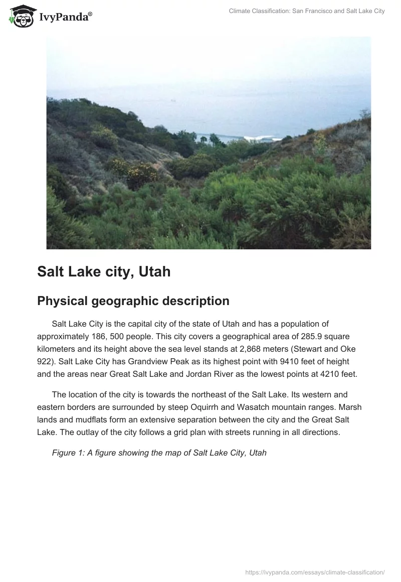 Climate Classification: San Francisco and Salt Lake City. Page 5