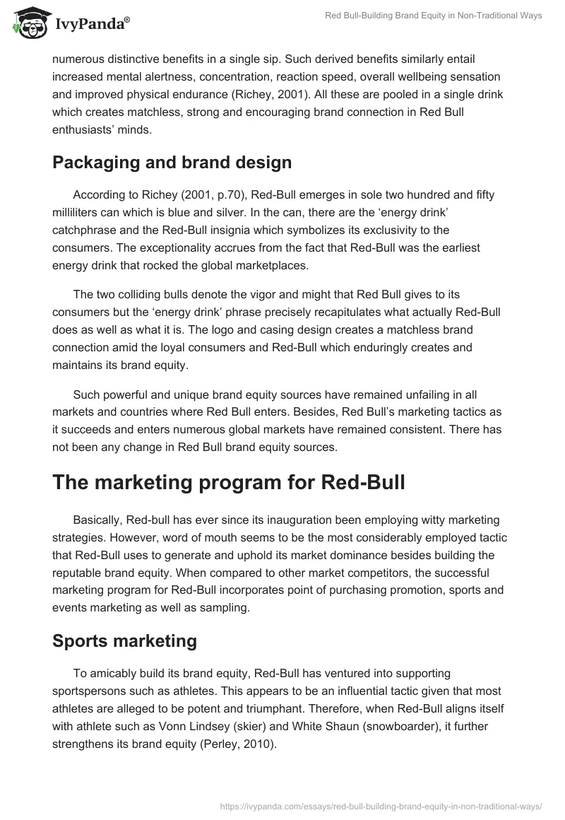 Red Bull-Building Brand Equity in Non-Traditional Ways. Page 3