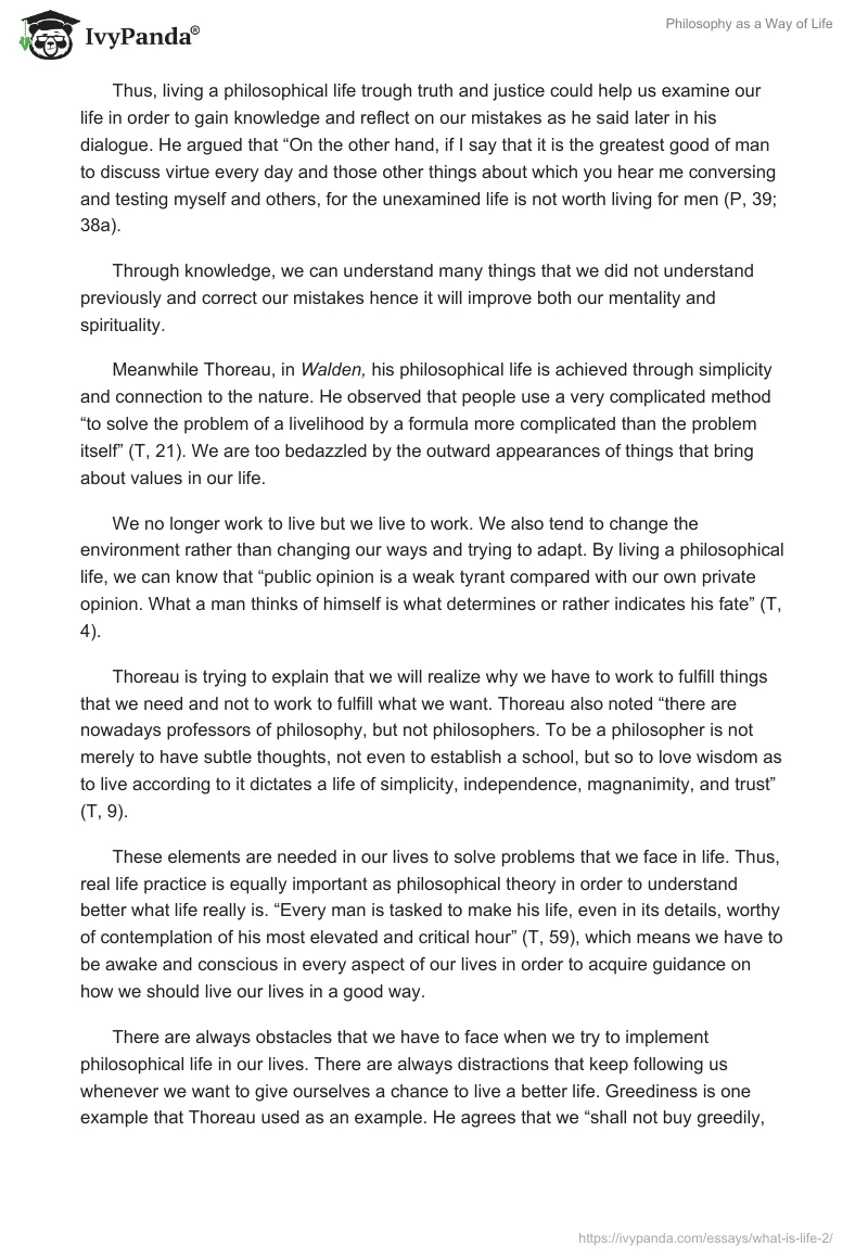 Philosophy as a Way of Life. Page 2