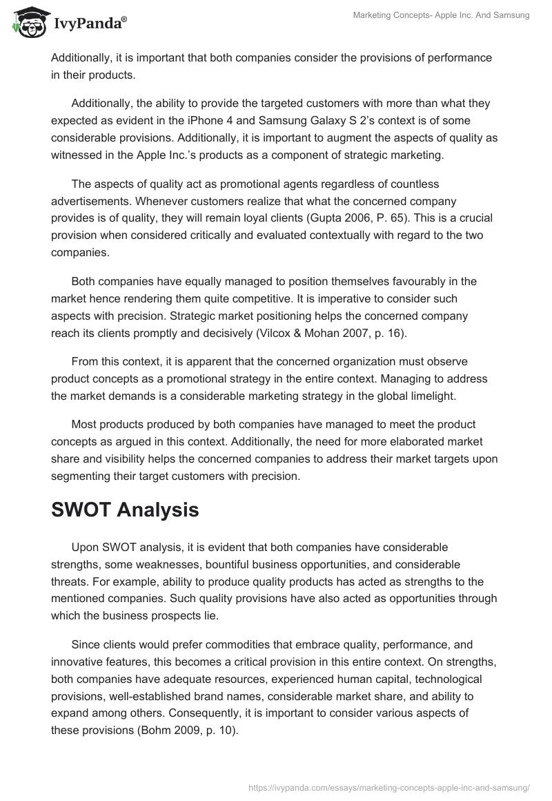 Marketing Concepts - Apple Inc. and Samsung. Page 4