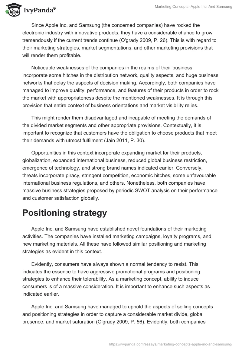 Marketing Concepts - Apple Inc. and Samsung. Page 5