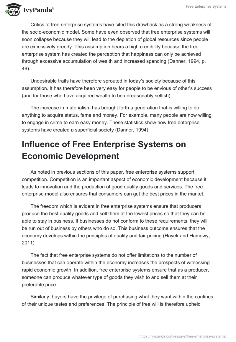 Free Enterprise Systems. Page 3