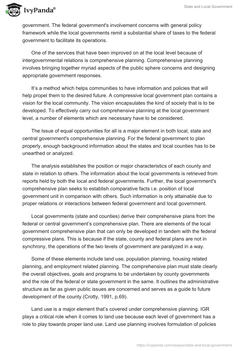 State and Local Government. Page 2