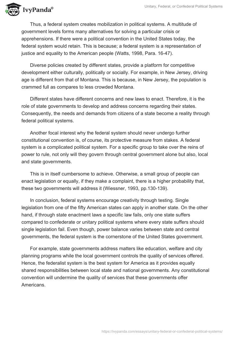 Unitary, Federal, or Confederal Political Systems. Page 2
