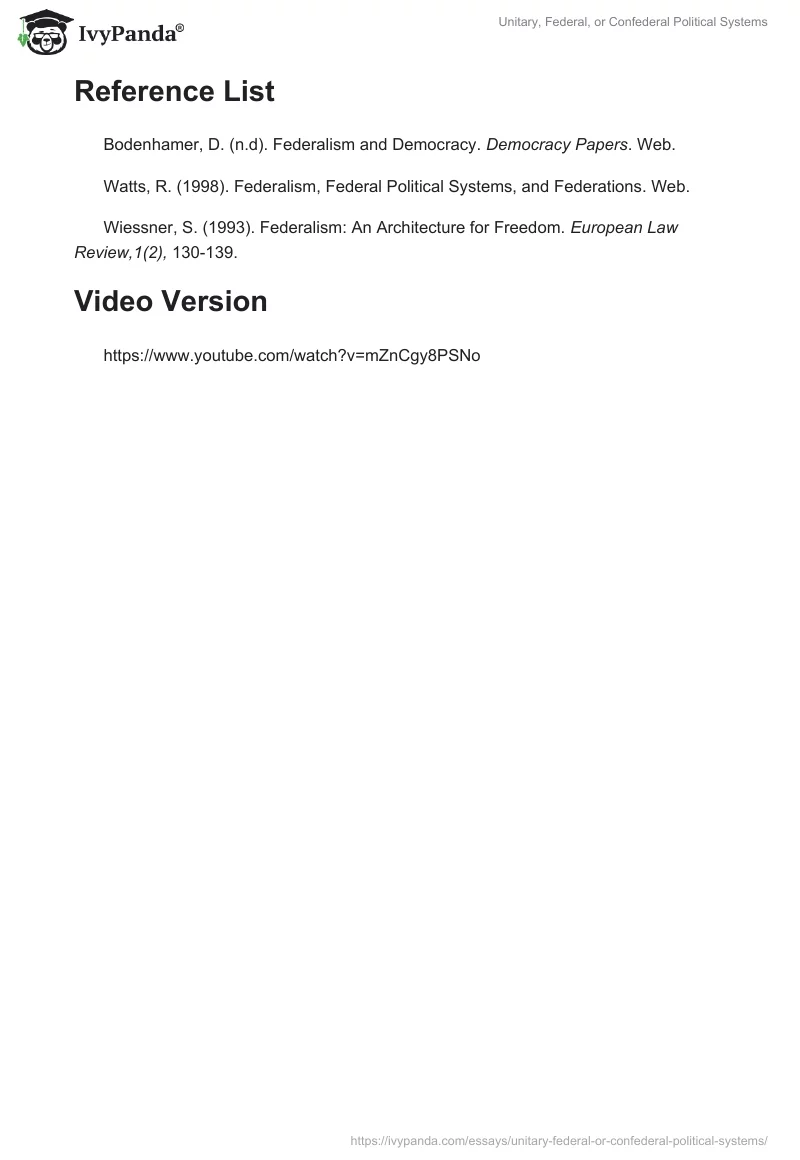 Unitary, Federal, or Confederal Political Systems. Page 3