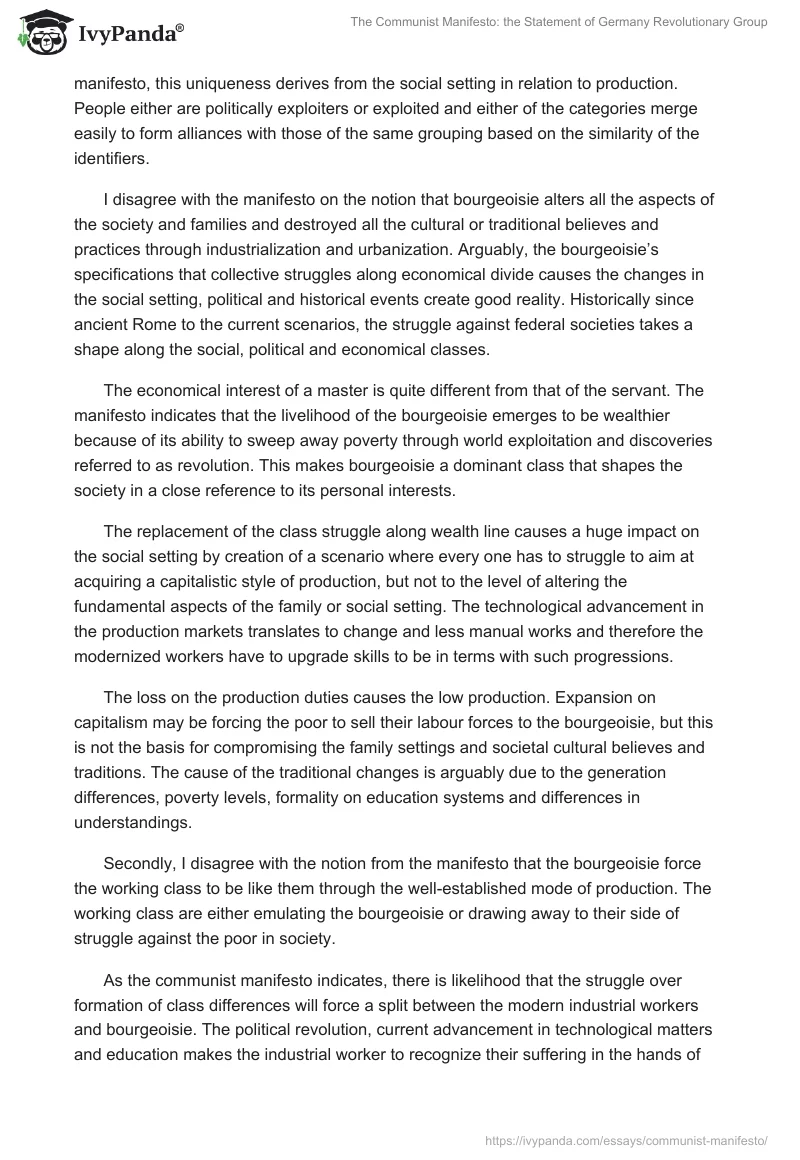 The Communist Manifesto: the Statement of Germany Revolutionary Group. Page 2