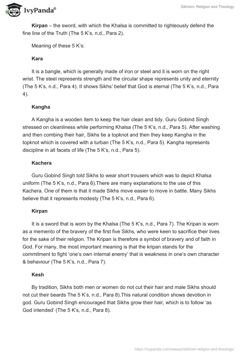 Sikhism: Religion and Theology. Page 4