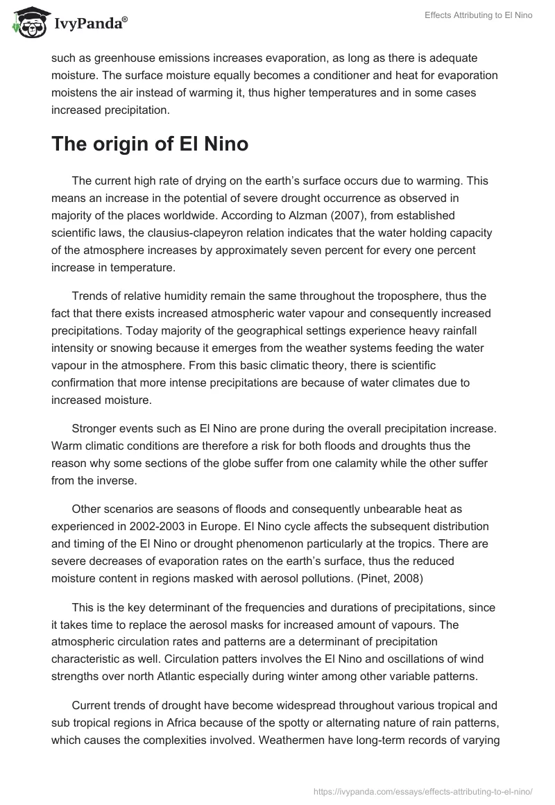 Effects Attributing to El Nino. Page 2