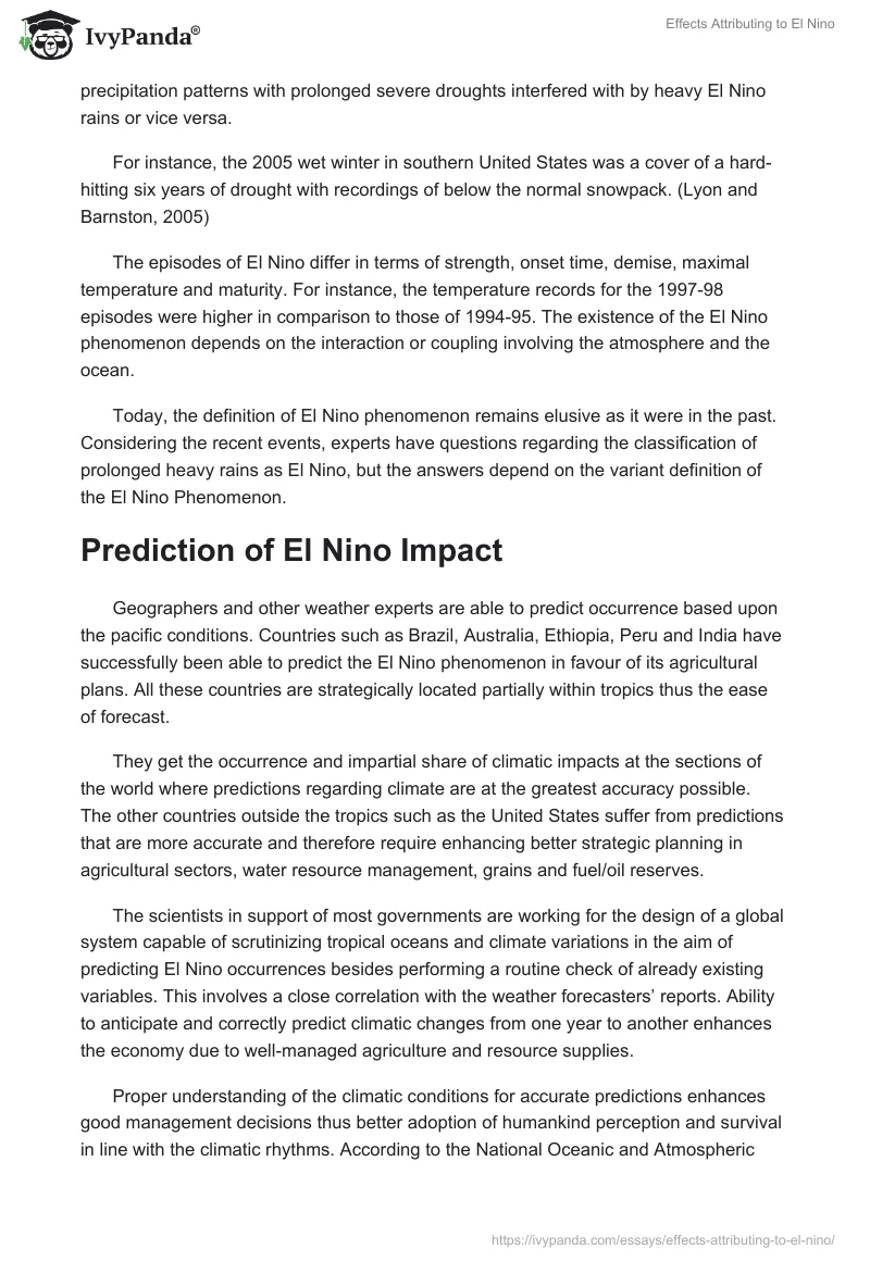 Effects Attributing to El Nino. Page 3