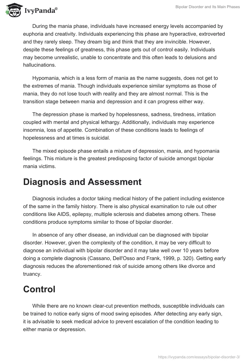 Bipolar Disorder and Its Main Phases. Page 2