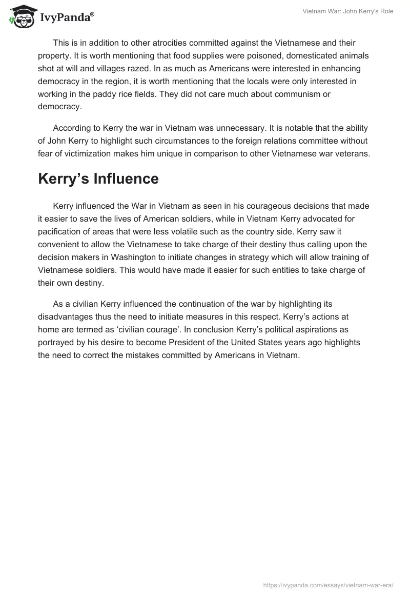 Vietnam War: John Kerry's Role. Page 2