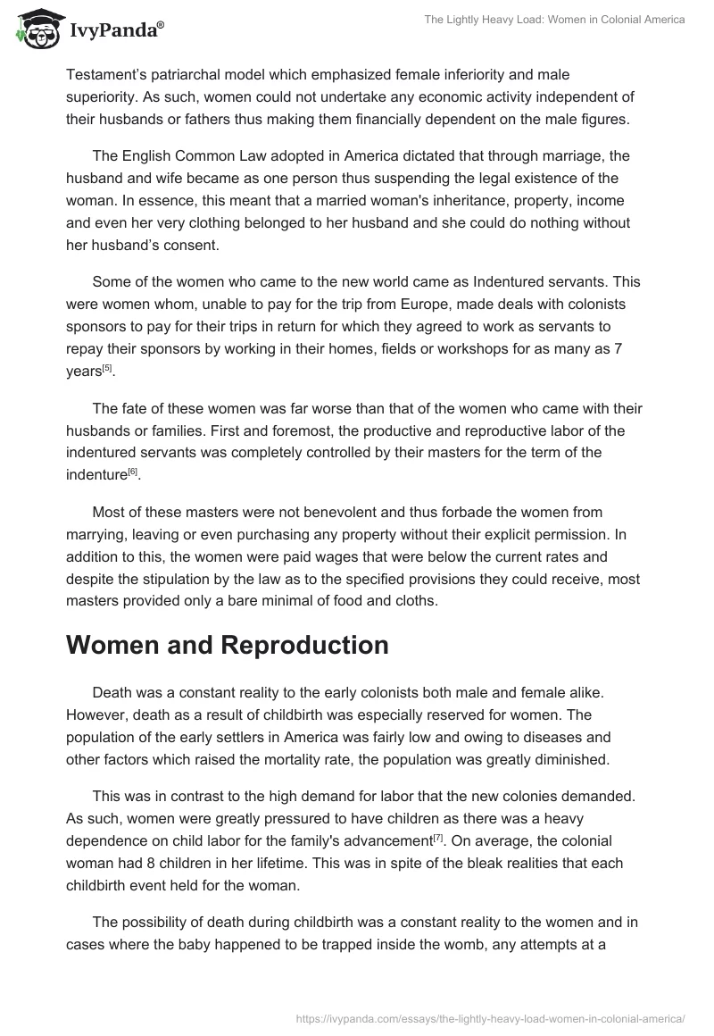 The Lightly Heavy Load: Women in Colonial America. Page 3